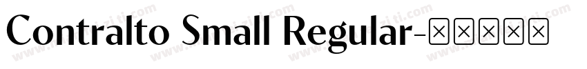 Contralto Small Regular字体转换